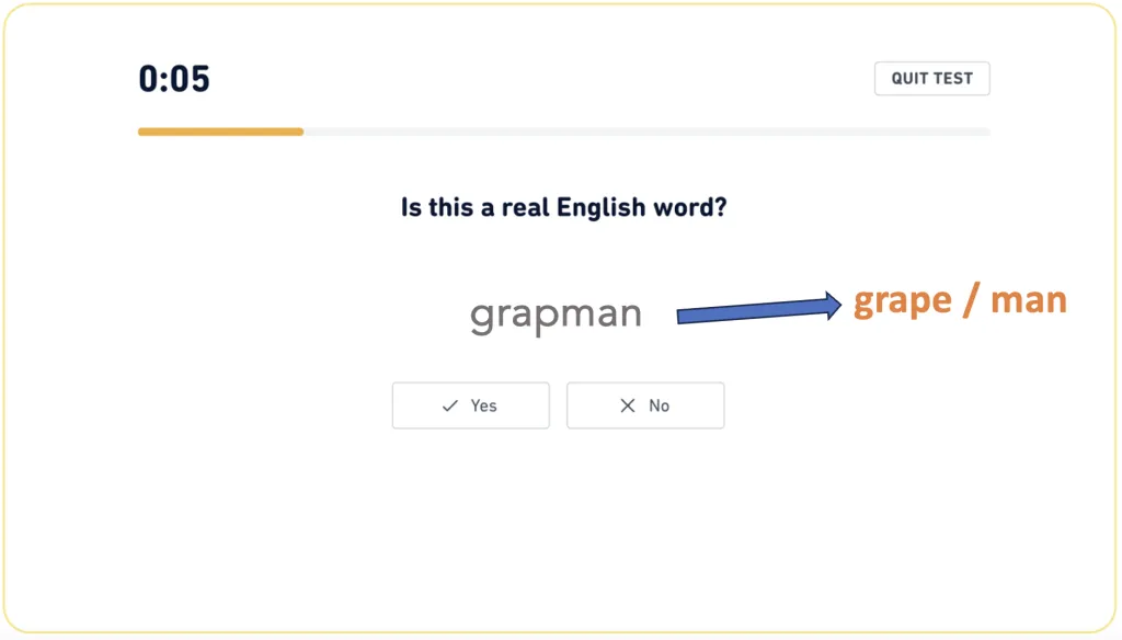 An example of common patterns of frequently misspelled words: grape + man