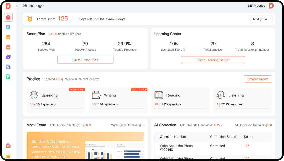 DET Practice: The best Duolingo English Test Practice platform